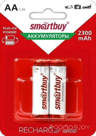 Аккумулятор SmartBuy AA 2300mAh 2 шт. SBBR-2A02BL2300