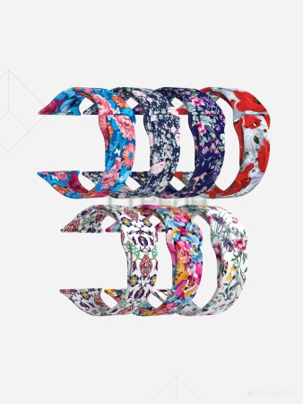 Сменный ремешок Lyambda Alya Apple Watch 38/40mm (Blue Flower) (DS-APF06-40-18)